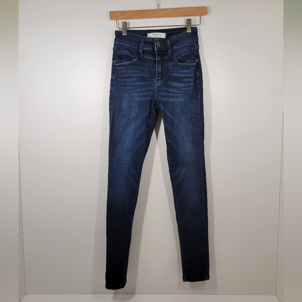 KanCan Signature Blue Mid Rise Ankle Skinny Stretch Jeans Women Size 25